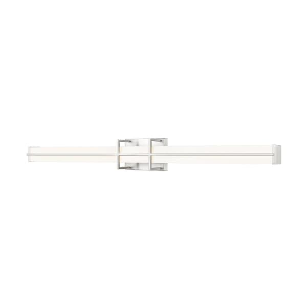 Z-Lite Harrison Vanity, 1-Light, 40 In.W x 4 In.L x 4.75 In.H, Brushed Nickel/Frosted 1011-40W-BN-LED - main